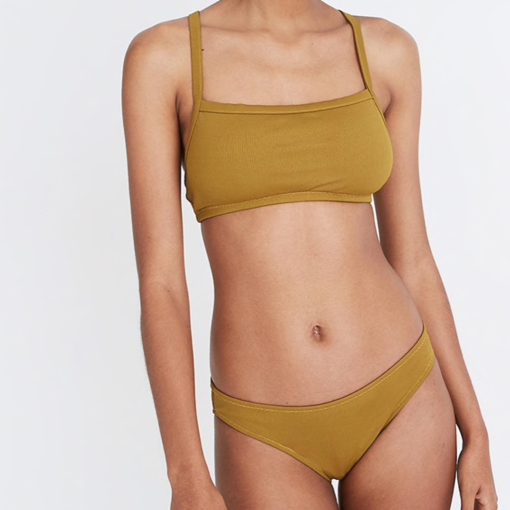 Madewell  Olive Green Bikini Top